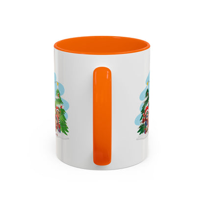 Accent Coffee Mug - Super kiddo with santa claus - [[{"value":"Wonderwear Kid"}]]