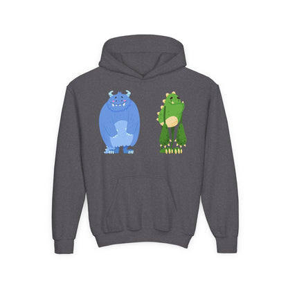 Youth Heavy Blend Hooded Sweatshirt - Cute monster Printify