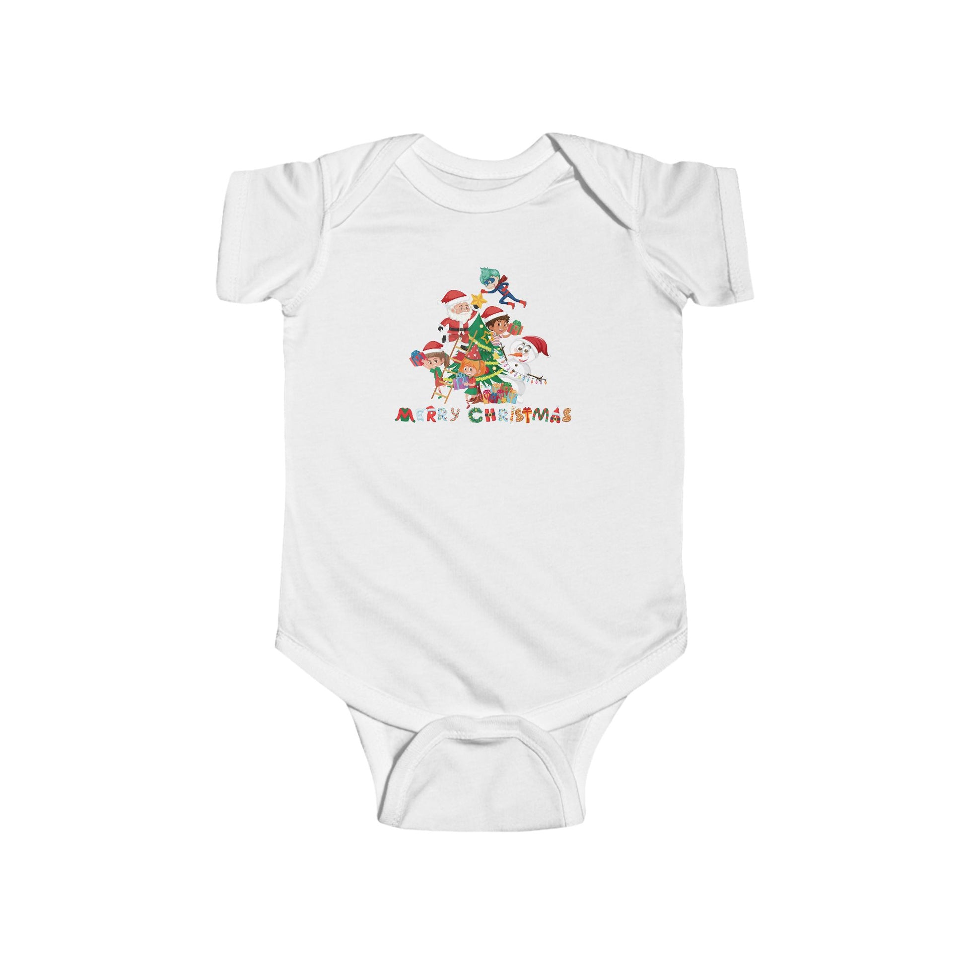 Infant Bodysuit - Super kiddo making christmas tree with text - [[{"value":"Wonderwear Kid"}]]