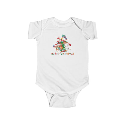 Infant Bodysuit - Super kiddo making christmas tree with text - [[{"value":"Wonderwear Kid"}]]