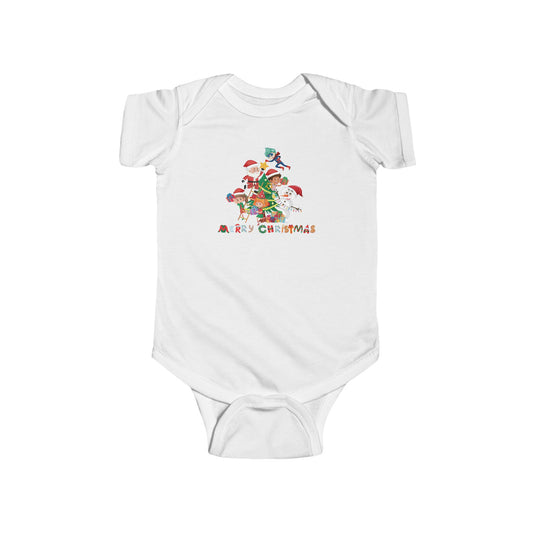 Infant Bodysuit - Super kiddo making christmas tree with text - [[{"value":"Wonderwear Kid"}]]