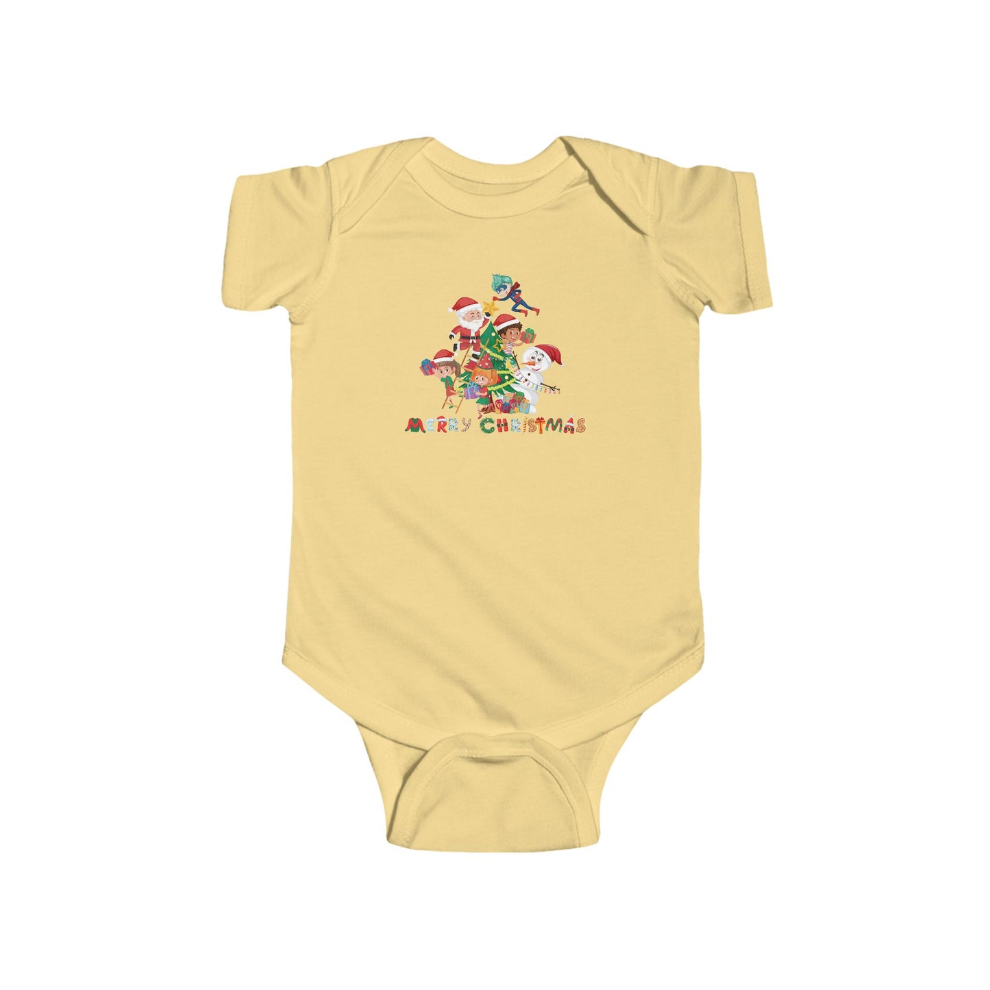 Infant Bodysuit - Super kiddo making christmas tree with text - [[{"value":"Wonderwear Kid"}]]