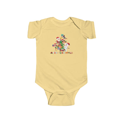 Infant Bodysuit - Super kiddo making christmas tree with text - [[{"value":"Wonderwear Kid"}]]