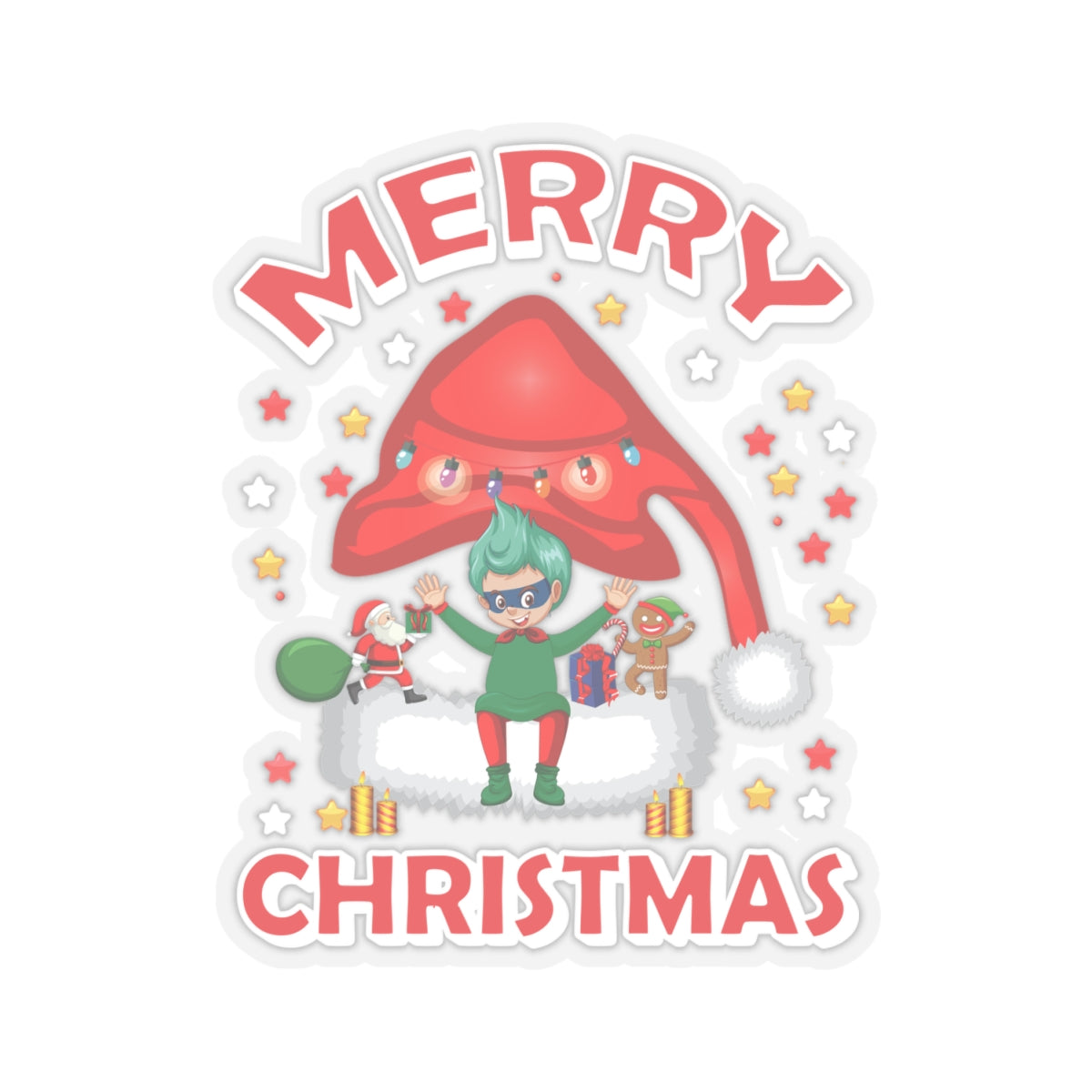Kiss-Cut Stickers - Merry christmas - [[{"value":"Wonderwear Kid"}]]