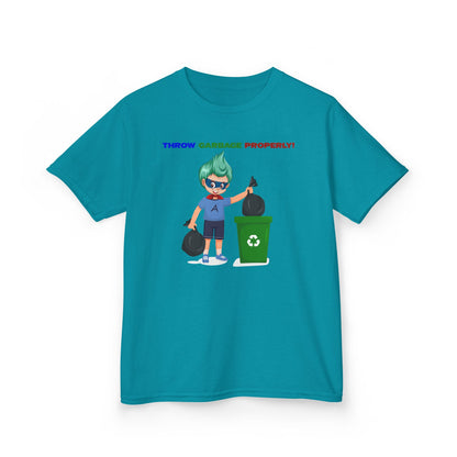 Kids Heavy Cotton™ Tee - Super kiddo taking trash out - [[{"value":"Wonderwear Kid"}]]