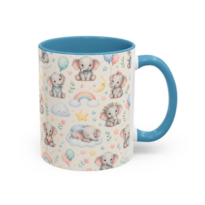 Accent Coffee Mug  (11/15 oz) - Baby Elephant Nursery