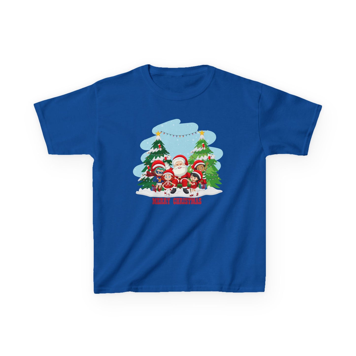Kids Heavy Cotton™ Tee - Super kiddo with santa claus Merry christmas - [[{"value":"Wonderwear Kid"}]]