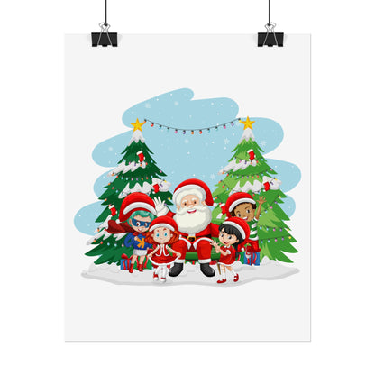 Rolled Posters - Super kiddo with santa claus - [[{"value":"Wonderwear Kid"}]]