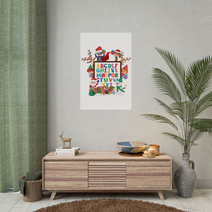 Rolled Posters - Christmas alphabet with super kiddo - [[{"value":"Wonderwear Kid"}]]