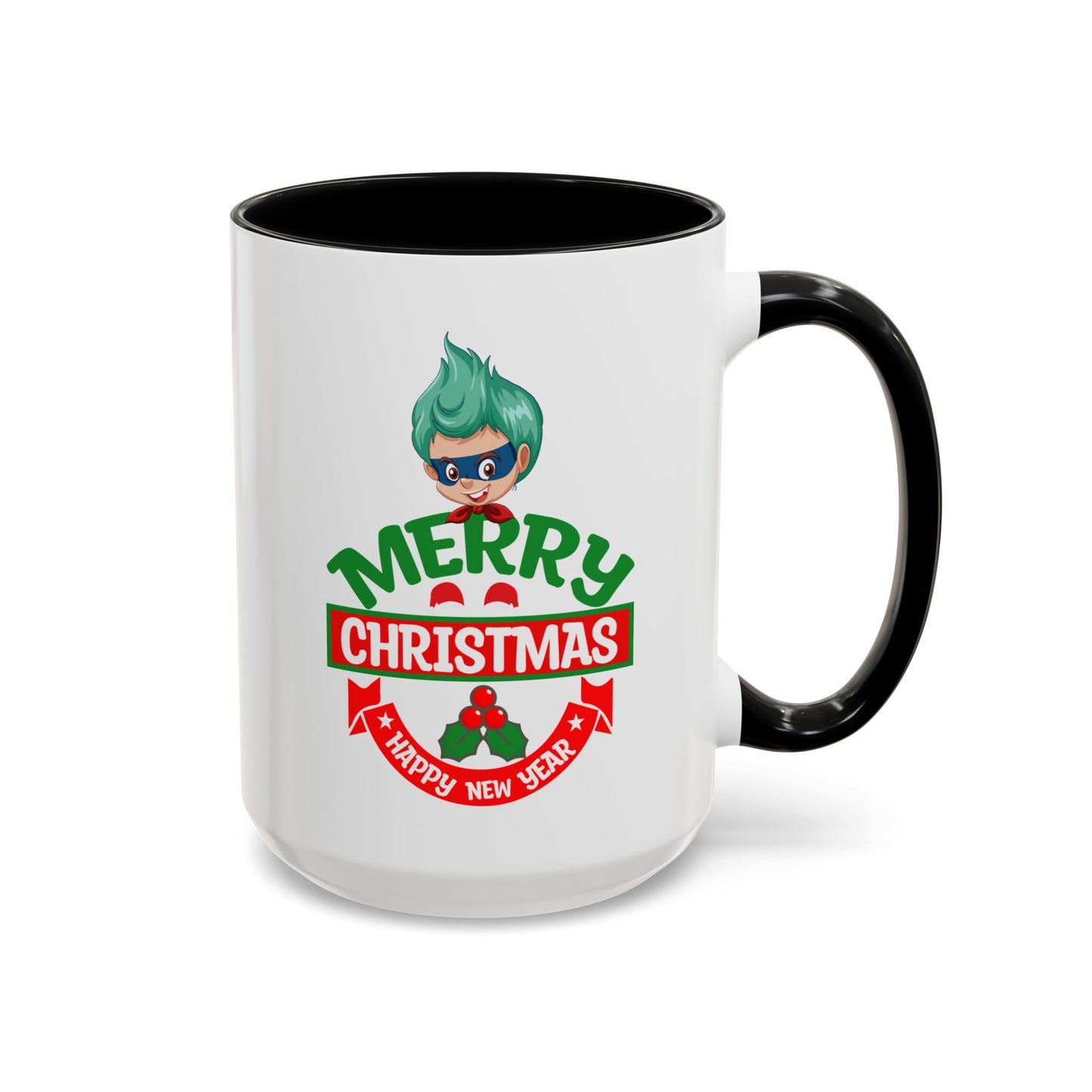 Accent Coffee Mug - Merry chridtmas from super kiddo