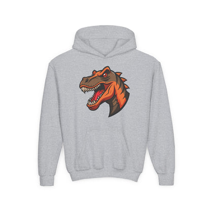 Youth Heavy Blend Hooded Sweatshirt -  Tyrannosaurus rex Printify
