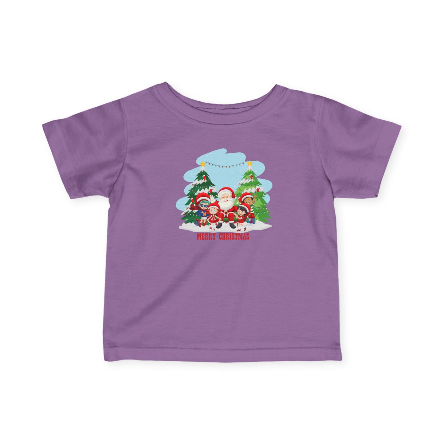 Infant Fine Jersey Tee - Super kiddo with santa claus Merry christmas - [[{"value":"Wonderwear Kid"}]]