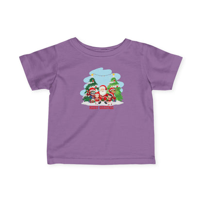 Infant Fine Jersey Tee - Super kiddo with santa claus Merry christmas - [[{"value":"Wonderwear Kid"}]]