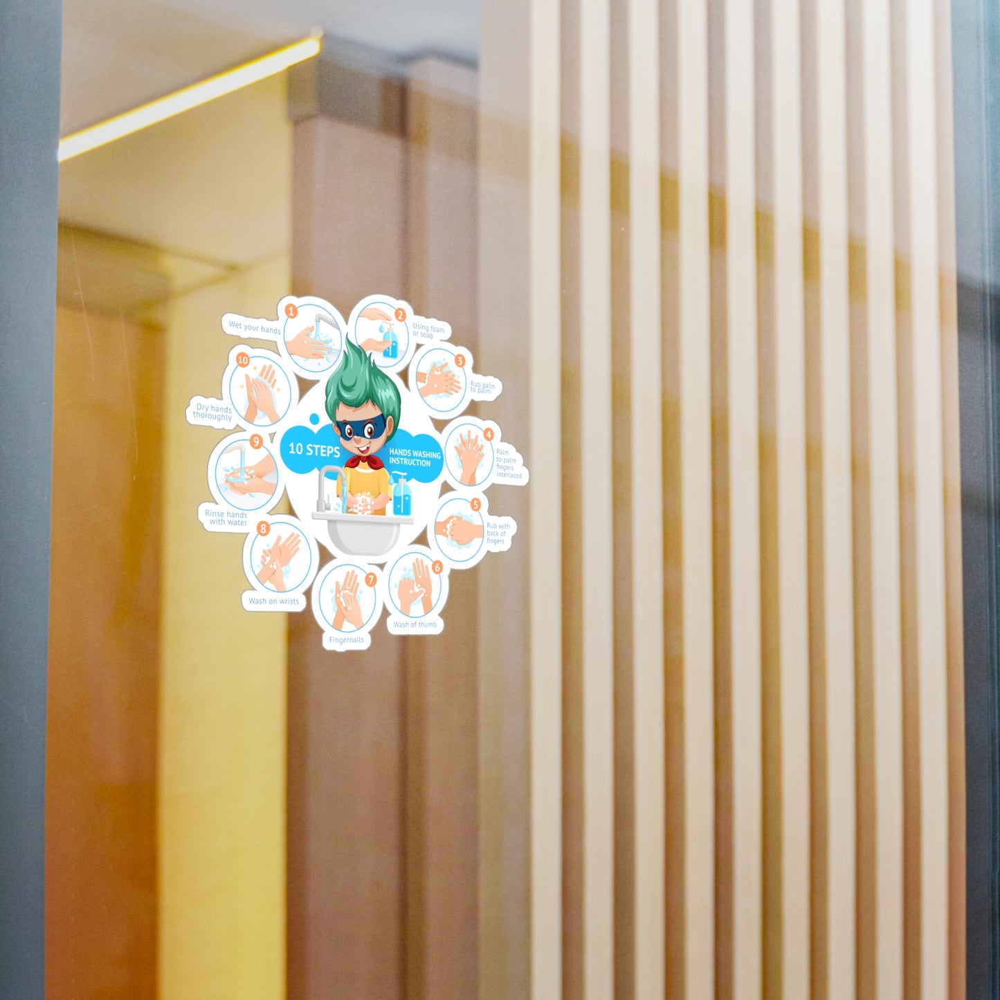 Halloween Kiss-Cut Vinyl Decals – Super kiddo hand washing steps