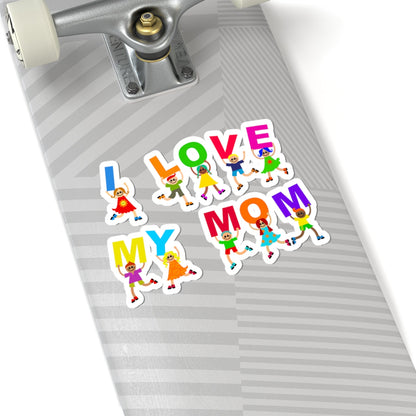 Kiss-Cut Vinyl Decals - Kids - I love my mom Printify