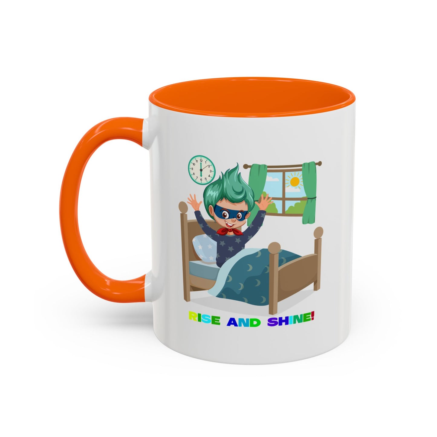 Accent Coffee Mug - Super kiddo teaches us to wake up early