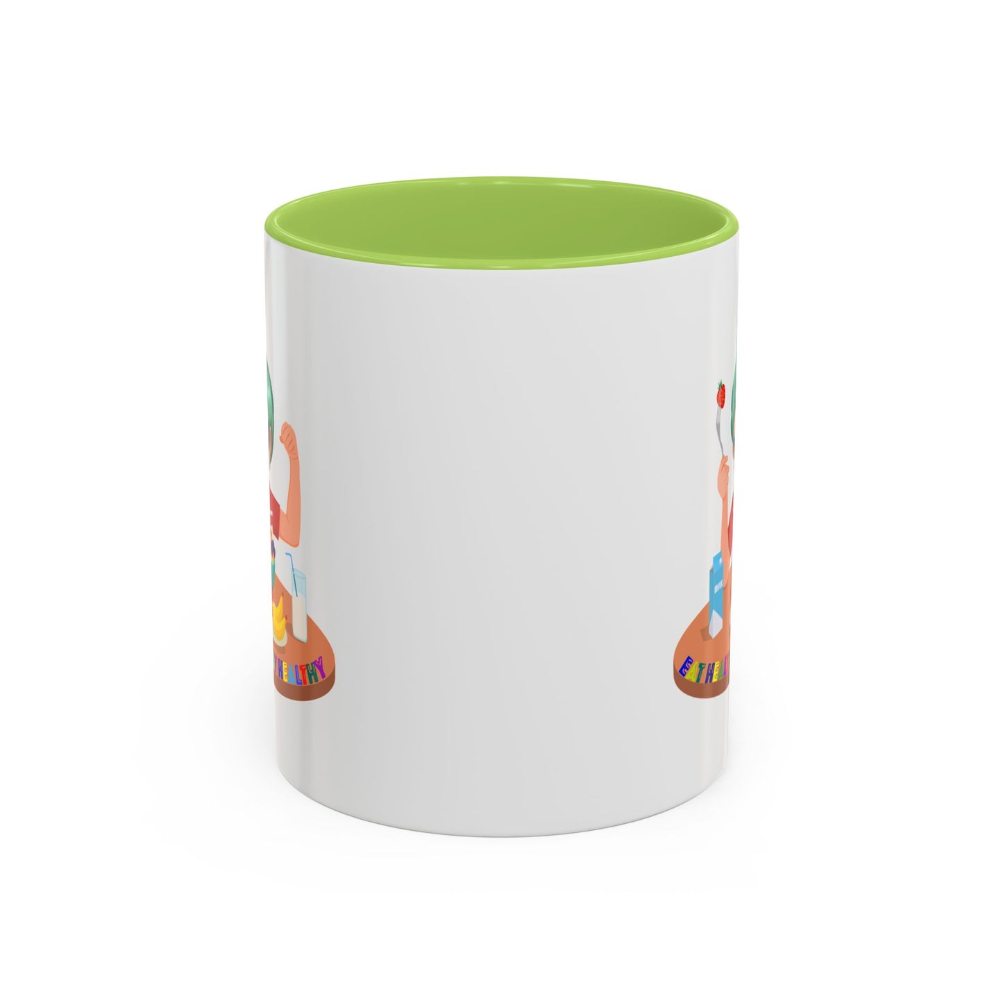 Accent Coffee Mug - super kiddo eating healthy food