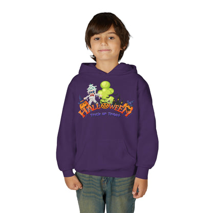 Youth Heavy Blend Hooded Sweatshirt - Trick or Treat - [[{"value":"Wonderwear Kid"}]]