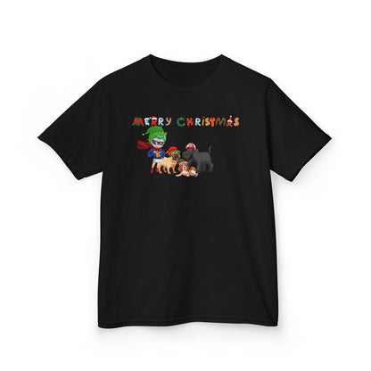 Kids Heavy Cotton™ Tee - Super kiddo woith pet friends - [[{"value":"Wonderwear Kid"}]]