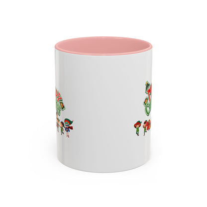 Accent Coffee Mug - Merry christmas from super friends - [[{"value":"Wonderwear Kid"}]]
