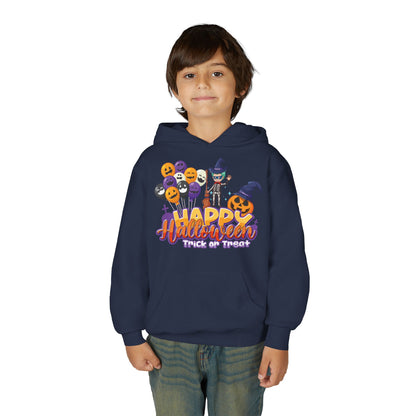 Youth Heavy Blend Hooded Sweatshirt - Happy halloween trick or treat - [[{"value":"Wonderwear Kid"}]]