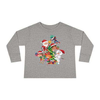 Toddler Long Sleeve Tee - Super kiddo making christmas tree - [[{"value":"Wonderwear Kid"}]]