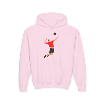 Youth Heavy Blend Hooded Sweatshirt - Volleyball Printify