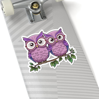 Kiss-Cut Stickers - Owl Couple Printify