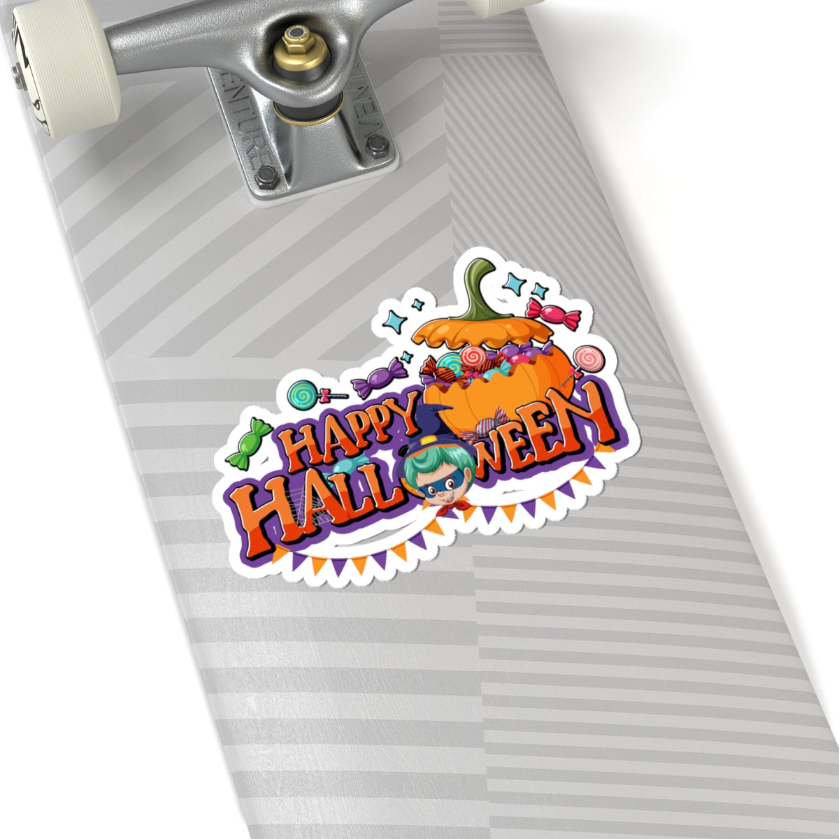 Kiss-Cut Stickers - Happy halloween banner Printify