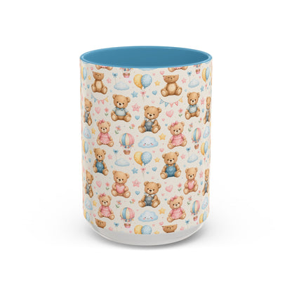 Accent Coffee Mug  (11/15 oz) - Pastel Teddy Bear Nursery