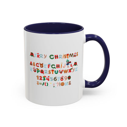 Accent Coffee Mug - Christmas alphabet - [[{"value":"Wonderwear Kid"}]]