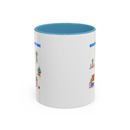 Accent Coffee Mug - Super kiddo daily routine - [[{"value":"Wonderwear Kid"}]]