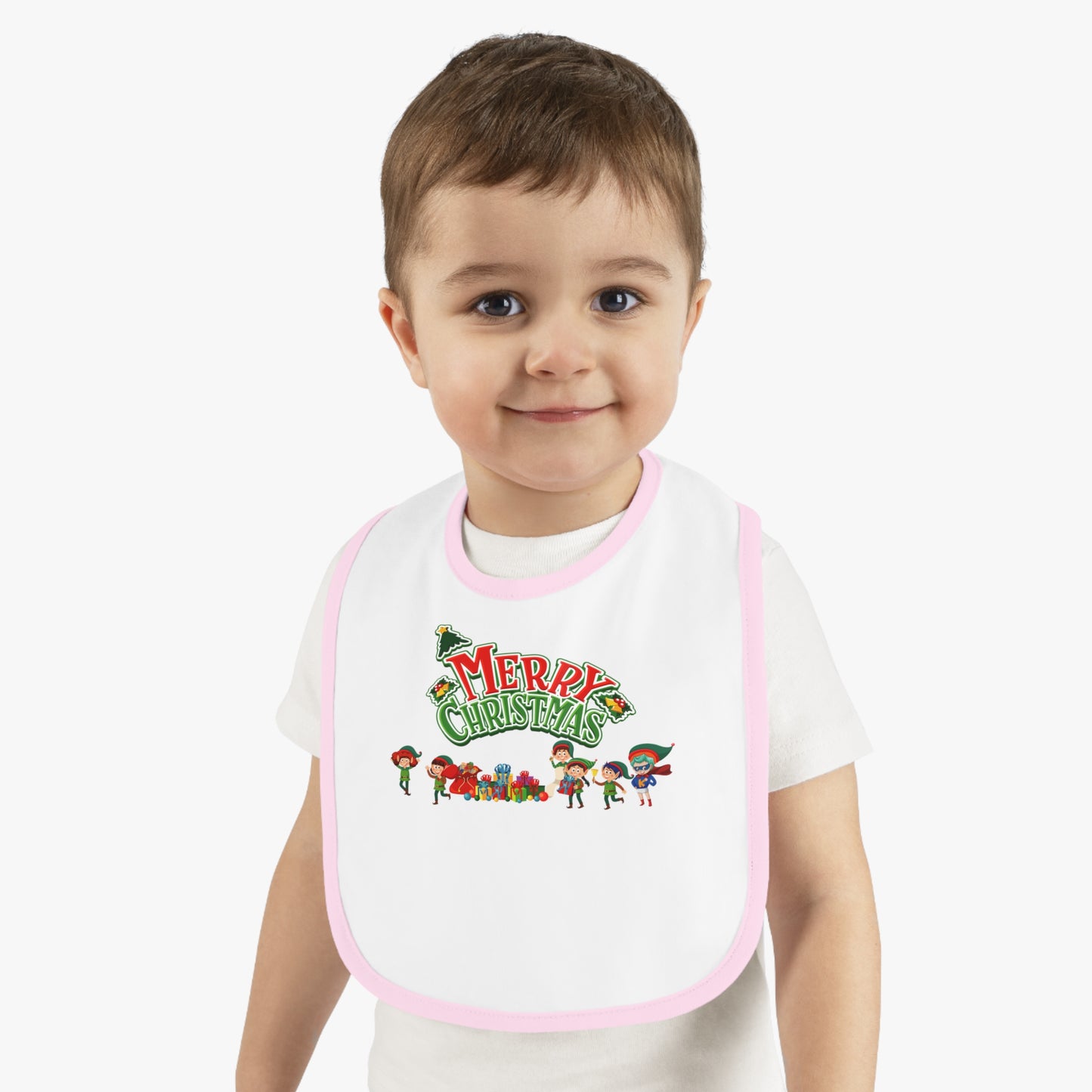 Baby Bib - Merry christmas from super friends