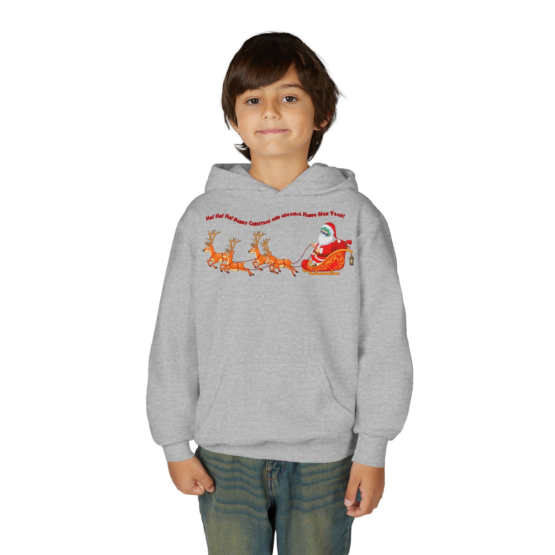 Youth Heavy Blend Hooded Sweatshirt - Santa kiddo - [[{"value":"Wonderwear Kid"}]]