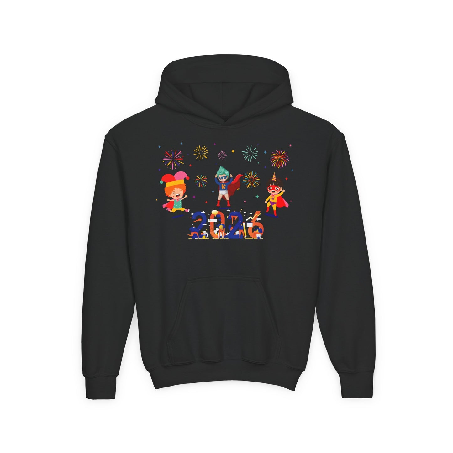 Youth Heavy Blend Hooded Sweatshirt - Super kiddo and other hero