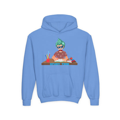 Youth Heavy Blend Hooded Sweatshirt - Super kiddo studying - [[{"value":"Wonderwear Kid"}]]