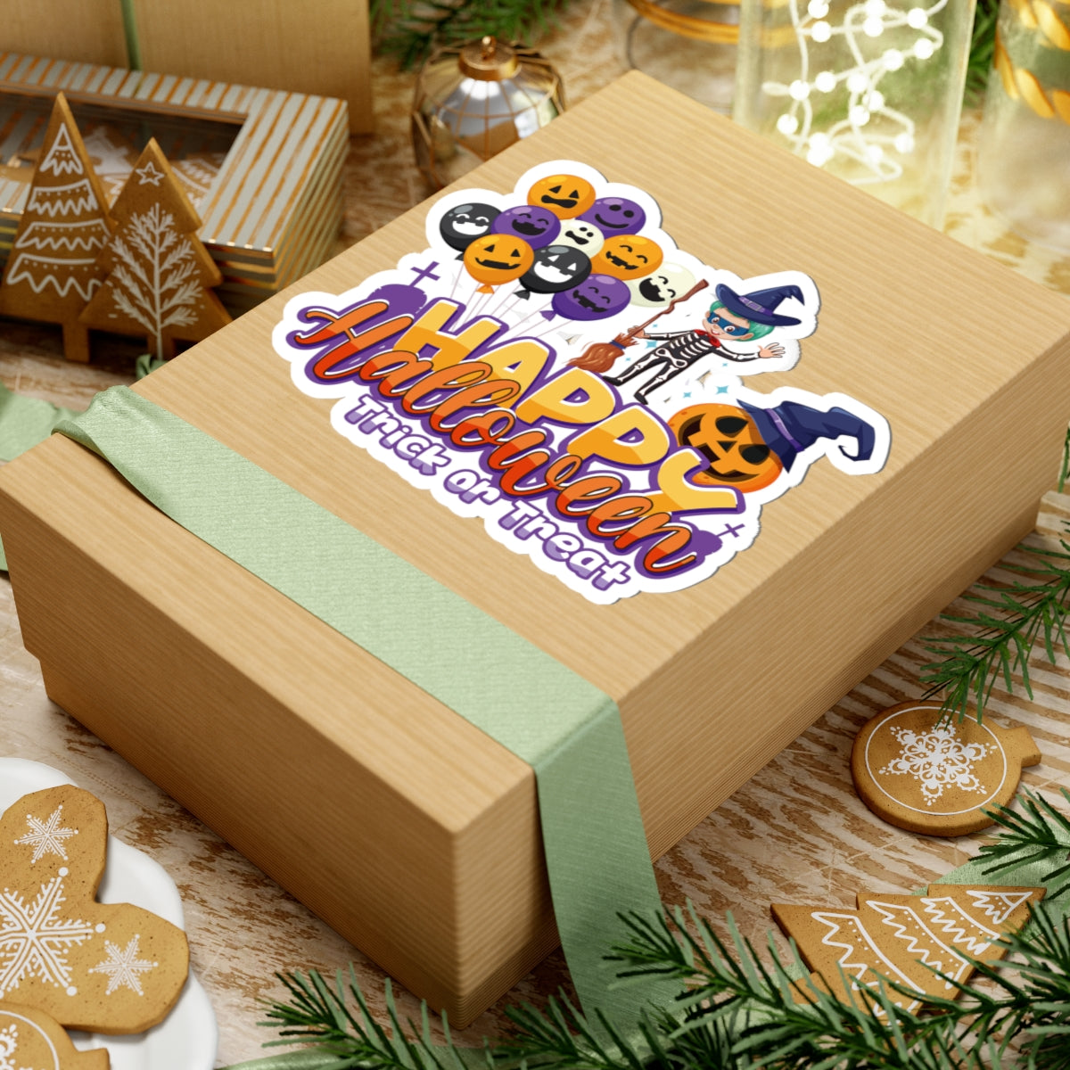 Kiss-Cut Stickers - Happy halloween trick or treat - [[{"value":"Wonderwear Kid"}]]