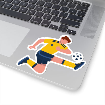 Kiss-Cut Stickers - Man playing soccer Printify