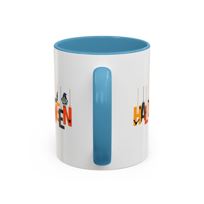 Accent Coffee Mug - Holloween hanging letters Printify