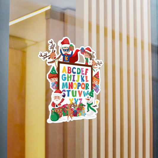 Christmas Kiss-Cut Vinyl Decals – Christmas alphabet with super kiddo