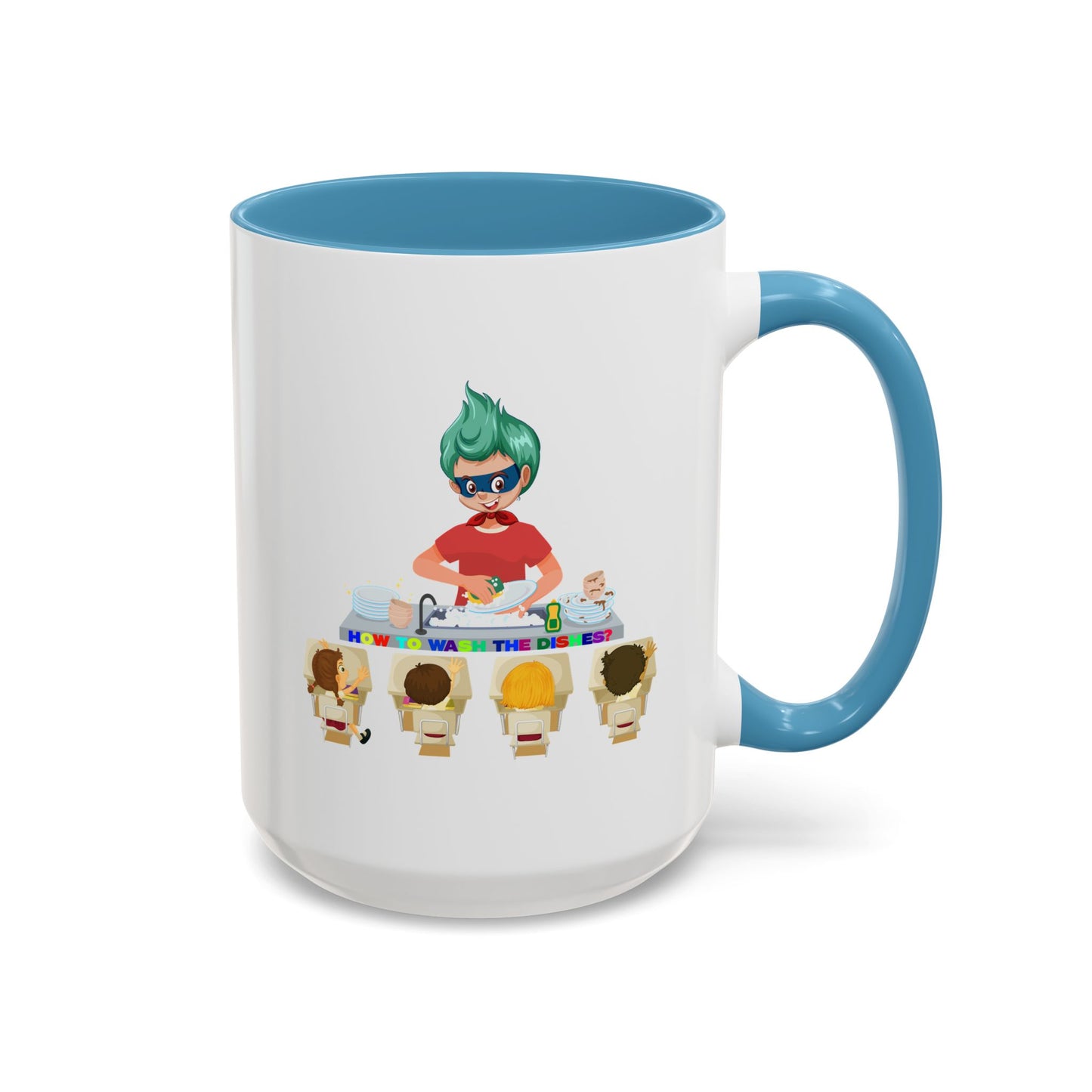 Accent Coffee Mug - Little kiddo teaching to wash dishes