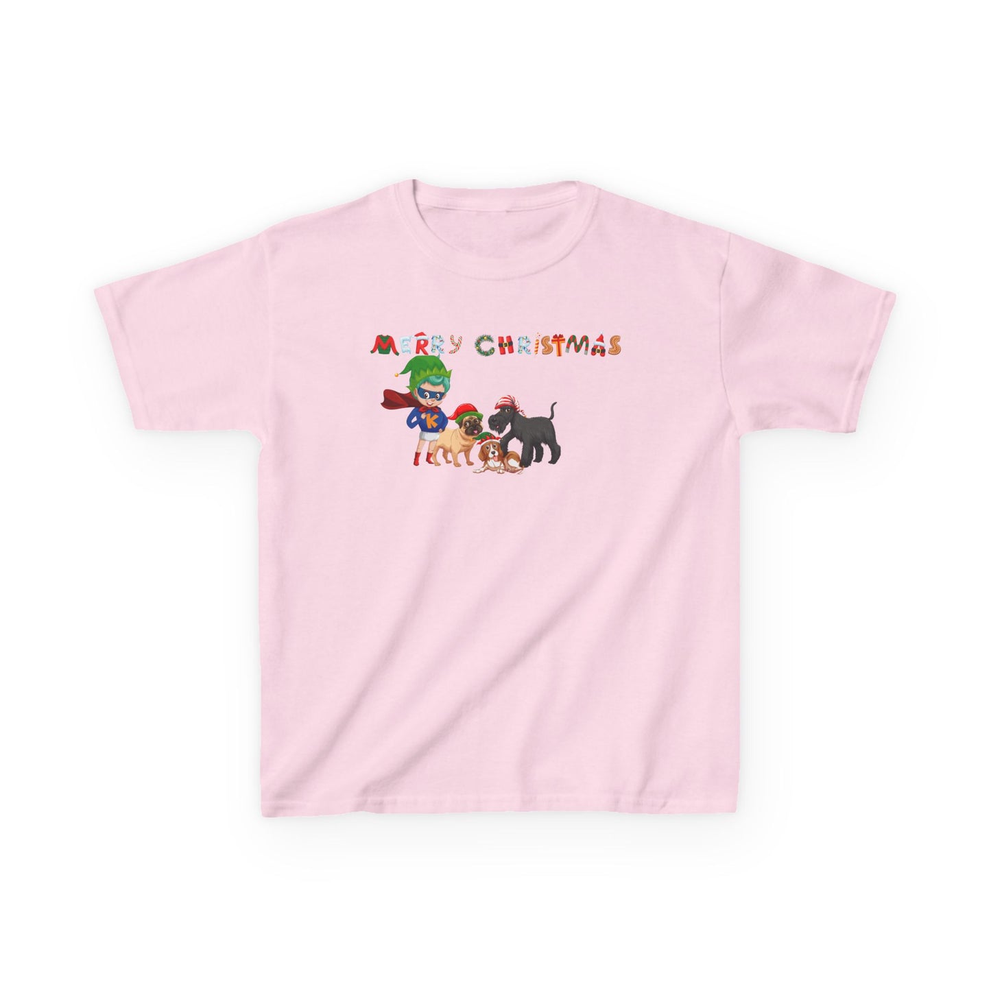 Kids Heavy Cotton™ Tee - Super kiddo woith pet friends - [[{"value":"Wonderwear Kid"}]]