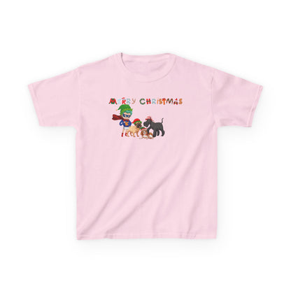 Kids Heavy Cotton™ Tee - Super kiddo woith pet friends - [[{"value":"Wonderwear Kid"}]]