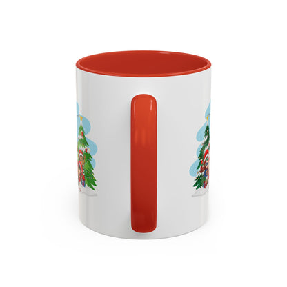 Accent Coffee Mug - Super kiddo with santa claus - [[{"value":"Wonderwear Kid"}]]