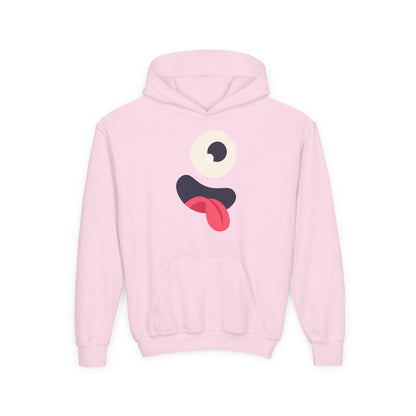 Youth Heavy Blend Hooded Sweatshirt - Monsters Eyes and tongue Printify
