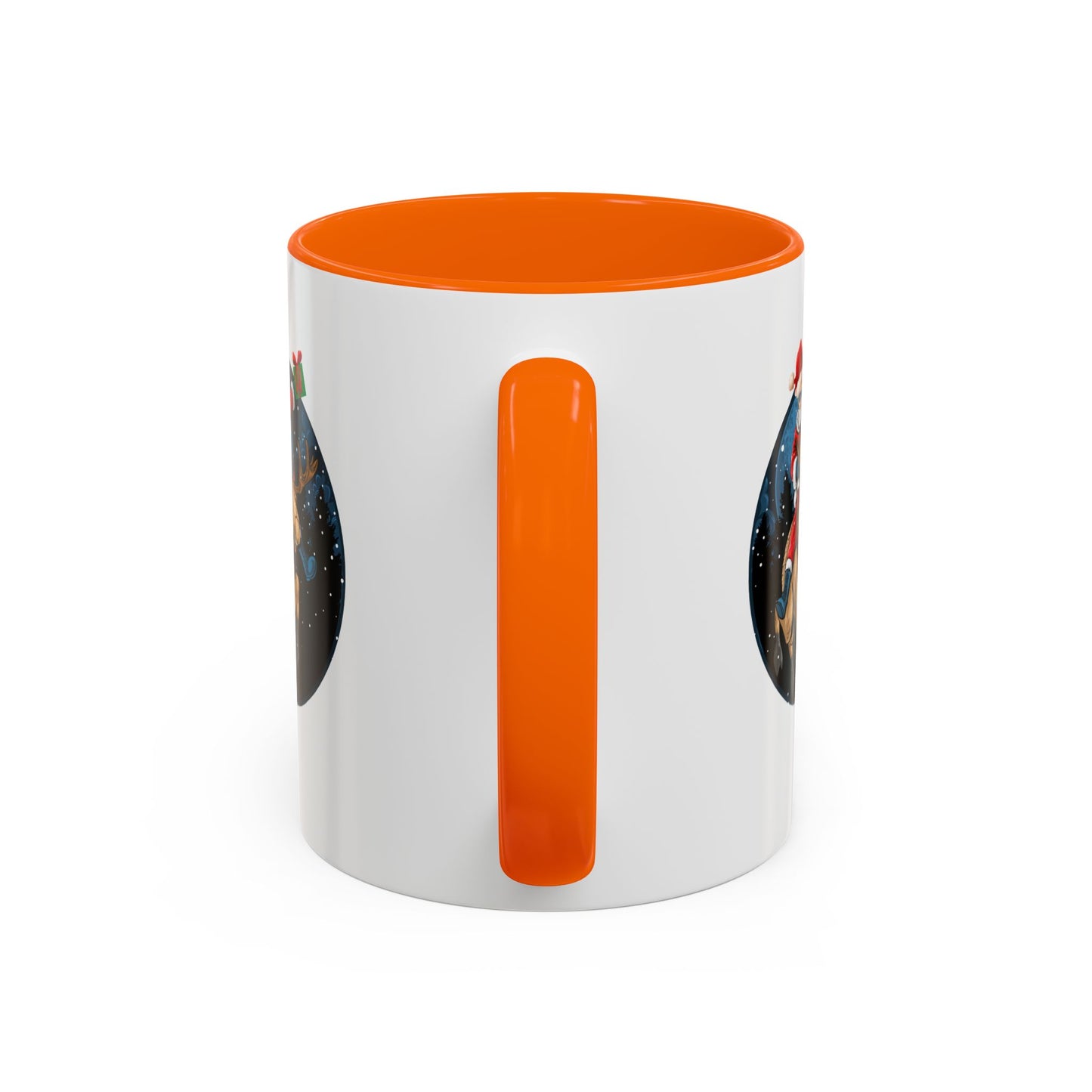 Accent Coffee Mug - Super kiddo riding a reindeer