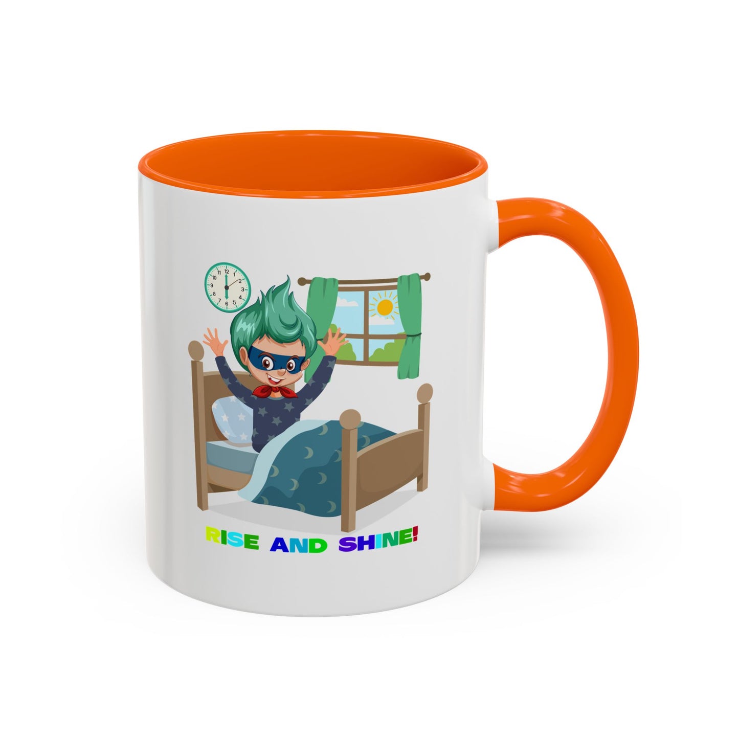 Accent Coffee Mug - Super kiddo teaches us to wake up early