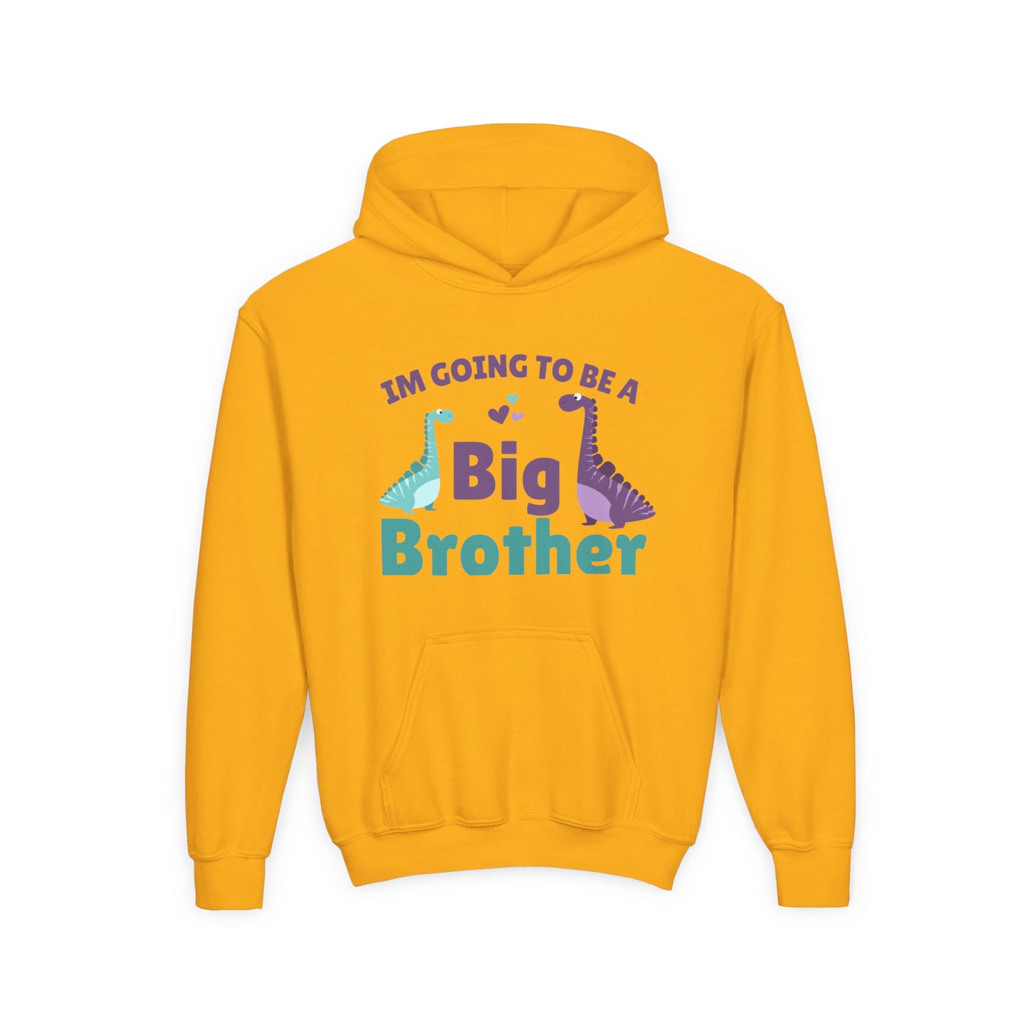 Youth Heavy Blend Hooded Sweatshirt - Big Brother Dinosaur