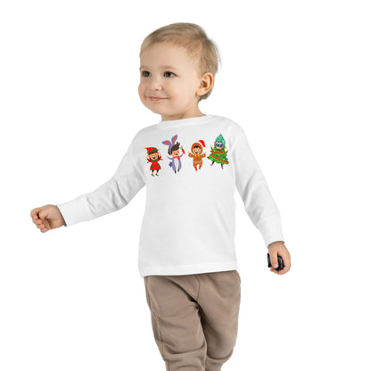 Toddler Long Sleeve Tee - Super kiddo in christmas tree attire - [[{"value":"Wonderwear Kid"}]]