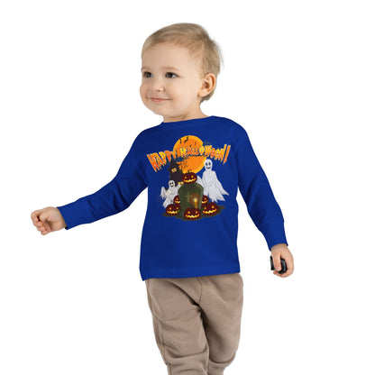 Toddler Long Sleeve Tee - Happy holloween - cemetery - [[{"value":"Wonderwear Kid"}]]